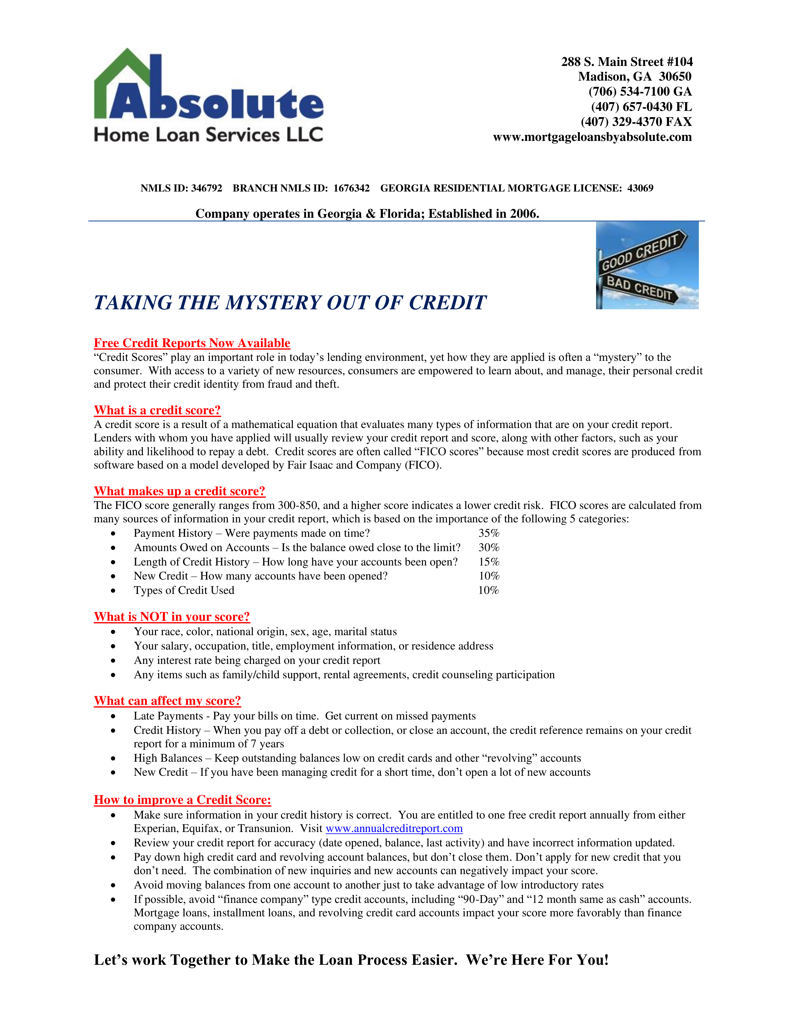 Credit Mystery Letter